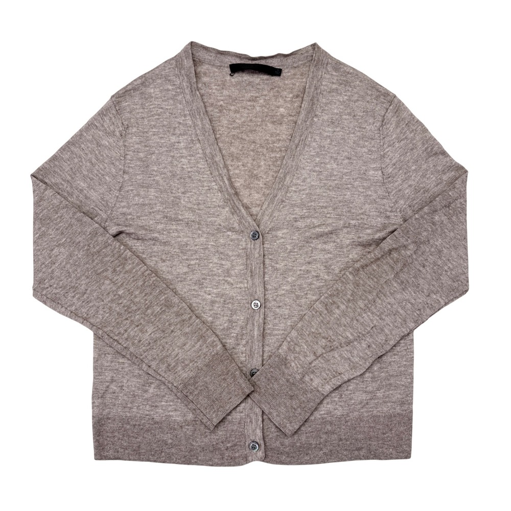 Jenni Kayne Cardigan Sweater Womens Size Small Brown Cashmere Silk Blend Soft
